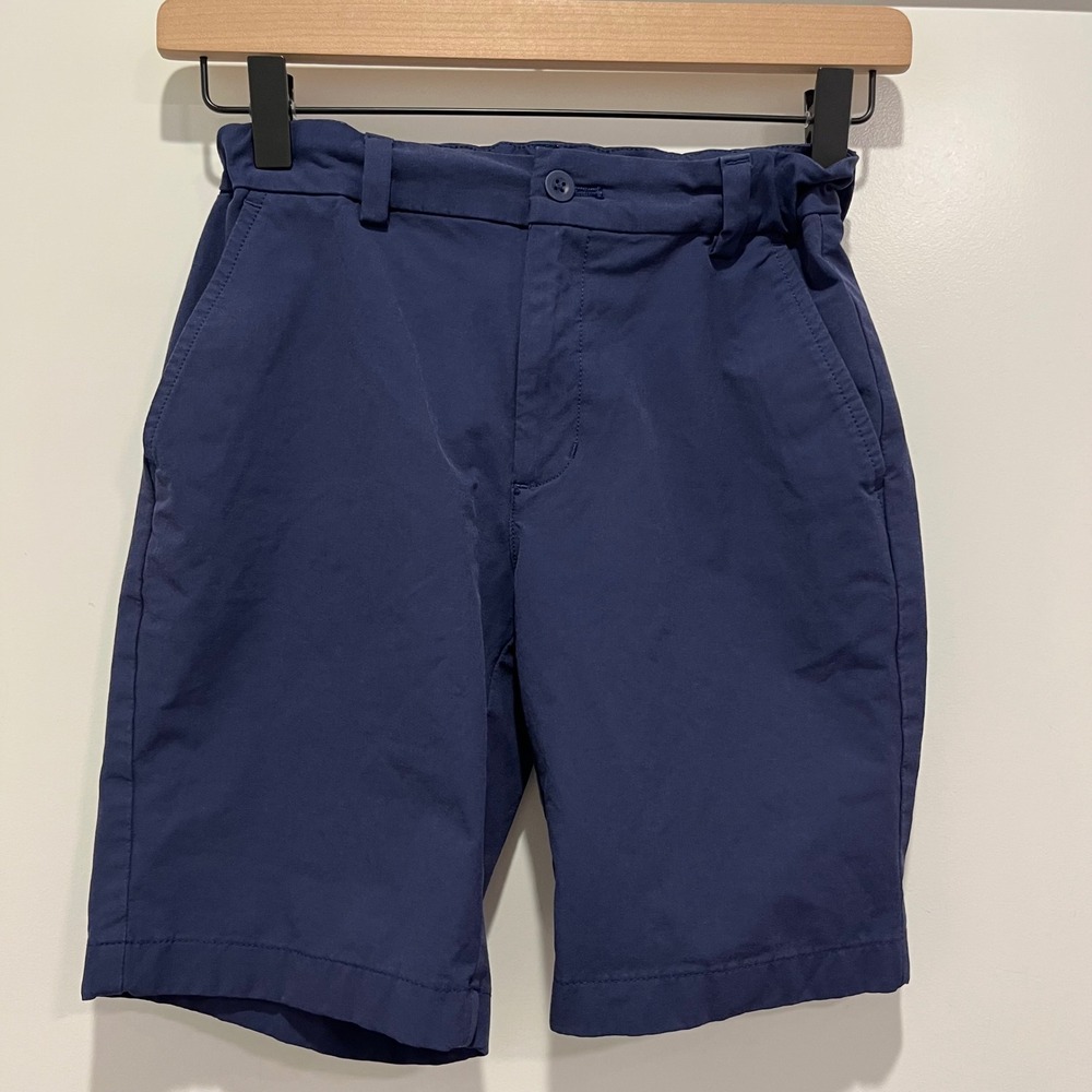 Vineyard Vines Performance Shorts Boys 10 Navy Blue Tech Stretch Flat Front